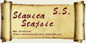 Slavica Stajšić vizit kartica